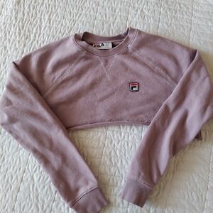 FILA Mauve Cropped Sweat Shirt